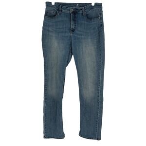 Lee Riders Straight Leg Jeans Blue Mid Rise‎ Stretch 12M